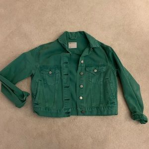 asos green denim jacket